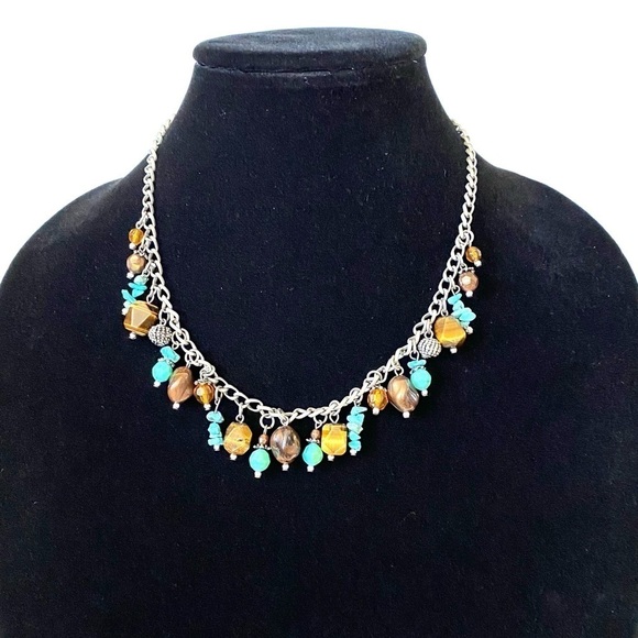 Necklace Dangles Pewter Tone 18”+3” - Picture 9 of 10